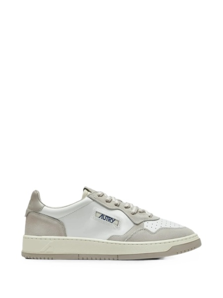 Sneakers AUTRY albi din piele intoarsa si piele