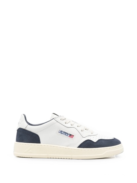 Sneakers AUTRY albi din piele si piele intoarsa