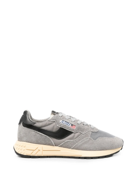 Sneakers AUTRY gri din piele si material textil
