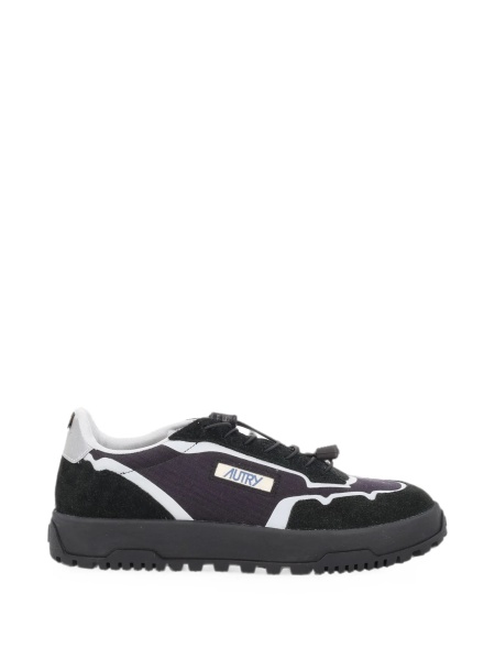 Sneakers AUTRY negri din piele si piele intoarsa