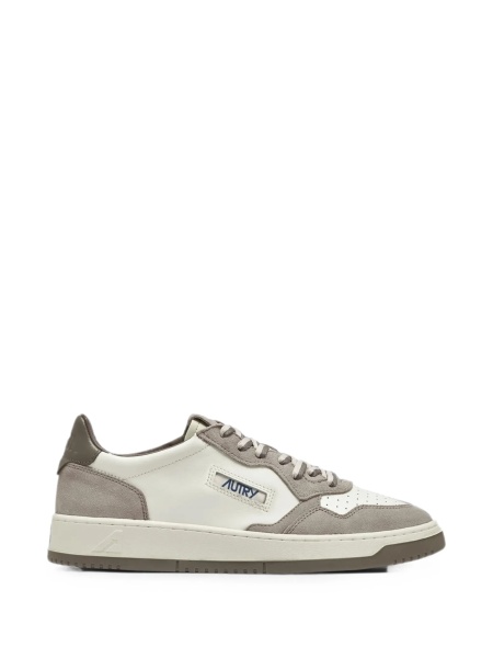 Sneakers AUTRY neutri din piele intoarsa si piele