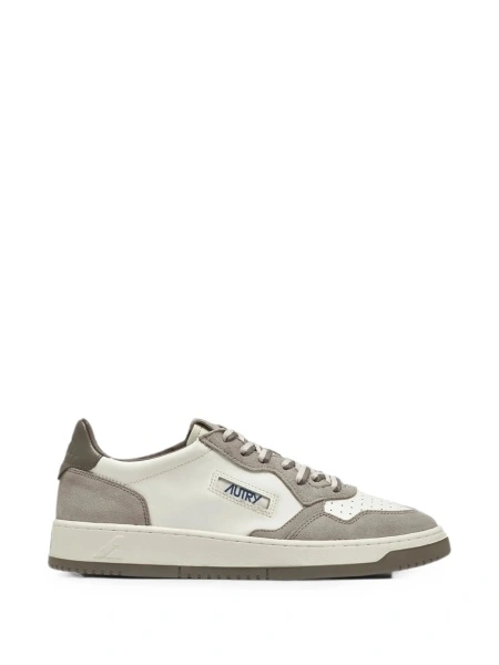 Sneakers AUTRY neutri din piele intoarsa si piele