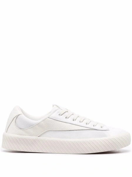Sneakers BY FAR albi din piele si material textil