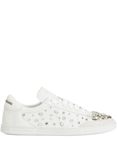Sneakers Dolce & Gabbana albi din piele