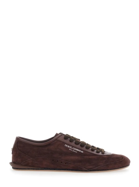 Sneakers 'Gimondi Plus' Brown Low Top Sneakers with Logo lettering on the Side in Suede for Men
