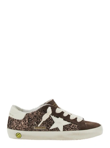 Sneakers GOLDEN GOOSE KIDS maro din piele