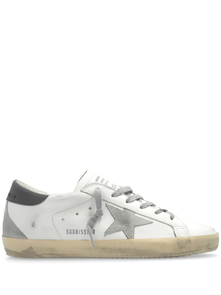Sneakers Golden Goose star albi din piele
