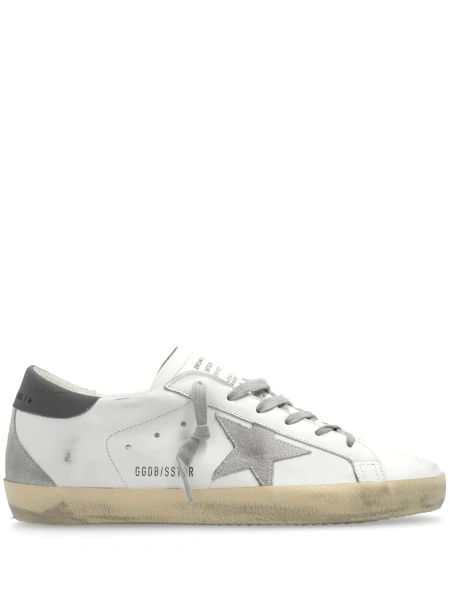 Sneakers Golden Goose star albi din piele