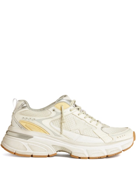 Sneakers Golden Goose star albi din polyester