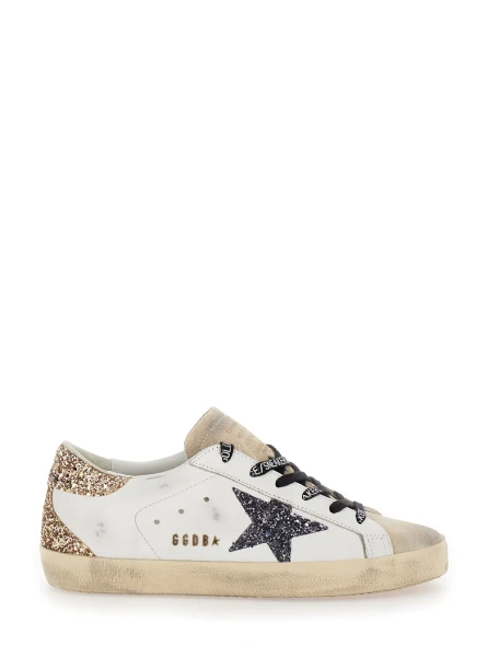 Sneakers Golden Goose 'Superstar' albi din piele