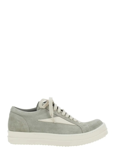 Sneakers Grey Low Top Sneakers with Contrasting Stitching in Suede for Women