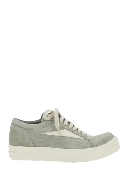 Sneakers Grey Low Top Sneakers with Contrasting Stitching in Suede for Women