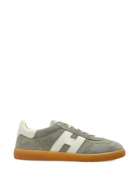 Sneakers Hogan gri din piele si piele intoarsa