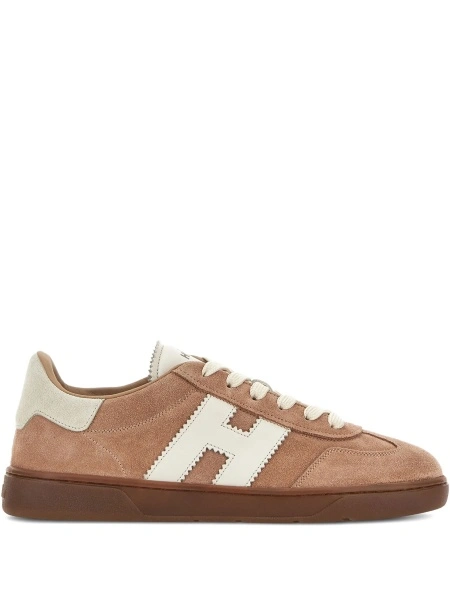 Sneakers Hogan maro din piele si piele intoarsa