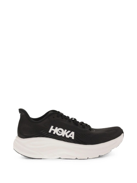 Sneakers Hoka One One negri din material tehnic