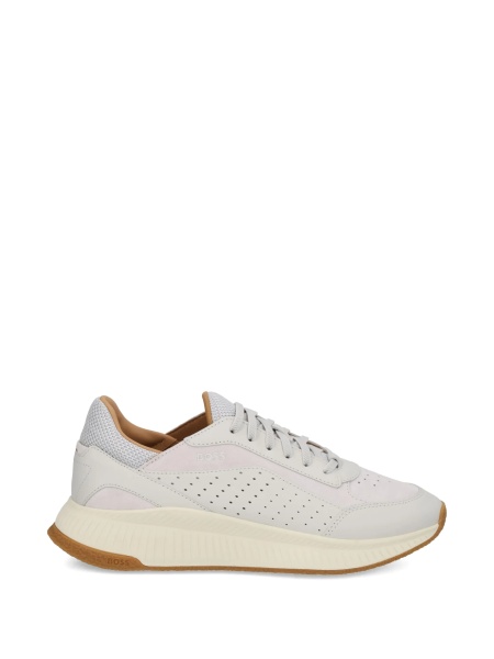 Sneakers Hugo Boss gri din piele
