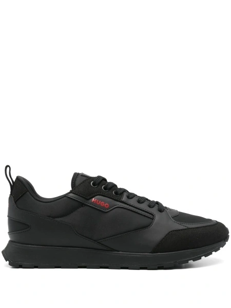 Sneakers Hugo Boss negri din poliuretan si nylon