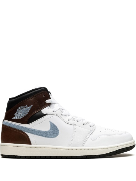 Sneakers Jordan air jordan 1 albi din piele si material textil