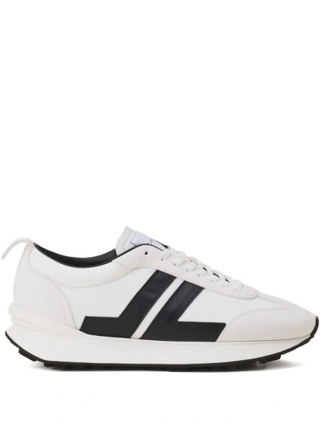 Sneakers Lanvin albi din bos taurus si poliamida