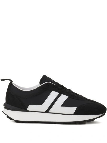 Sneakers Lanvin negri din poliamida si bos taurus