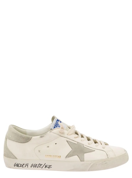 Sneakers Low Sneakers 'Superstar' Vintage Effect with Gray Pull-tab in White Leather Men