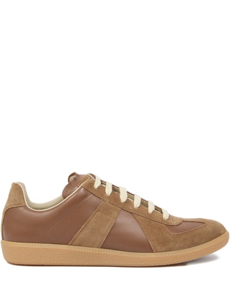 Sneakers Maison Margiela replica maro din piele si piele intoarsa