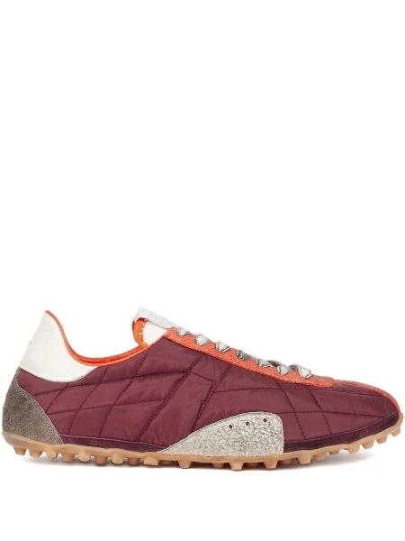 Sneakers Maison Margiela rosii din polyester si piele intoarsa