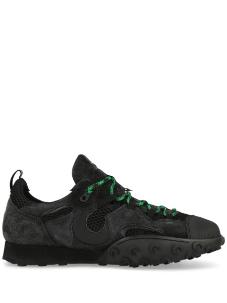 Sneakers MARINE SERRE crescent moon negri din plasa si piele intoarsa
