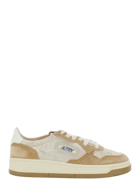 Sneakers 'Medalist' Beige Low Top Sneakers with Logo Detail in Leather and Suede for Women
