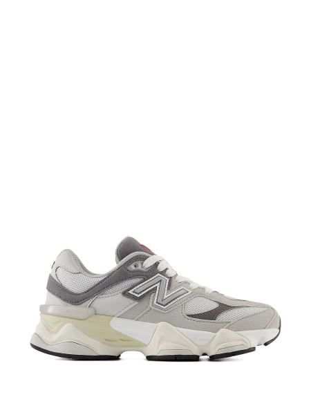 Sneakers New Balance Kids gri din plasa si piele intoarsa