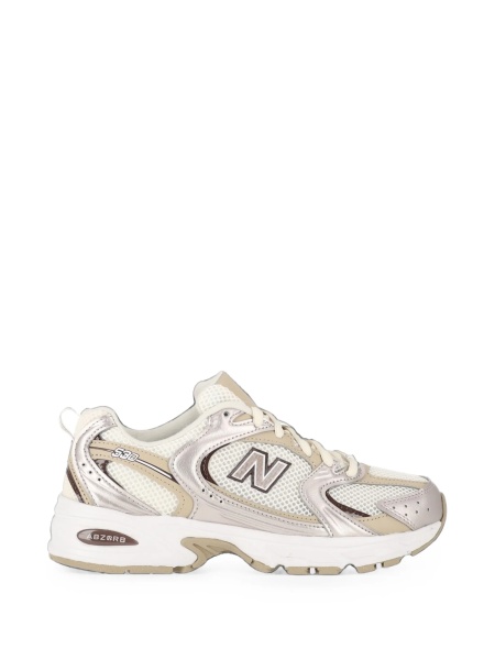 Sneakers New Balance neutri din poliuretan si plasa
