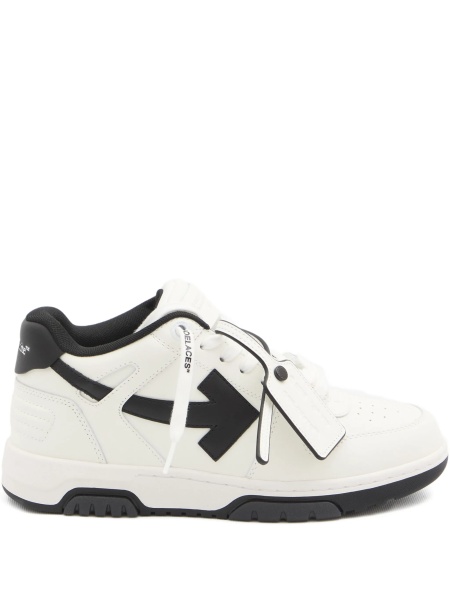 Sneakers Off-White Out of Office albi din polyester si piele