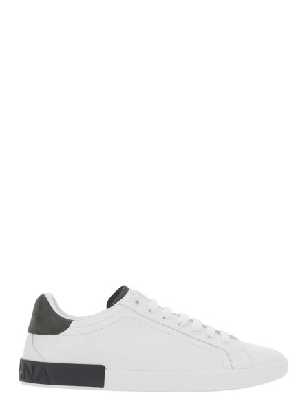 Sneakers 'Portofino Light' White Sneaker with Logo lettering on the Heel in Leather for Men