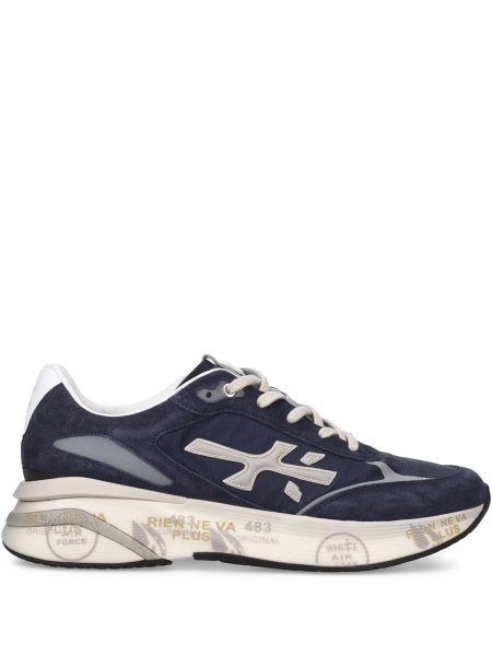 Sneakers Premiata albastri din poliamida si piele