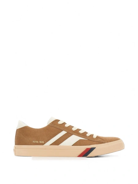 Sneakers Pro-Keds maro din piele intoarsa si piele