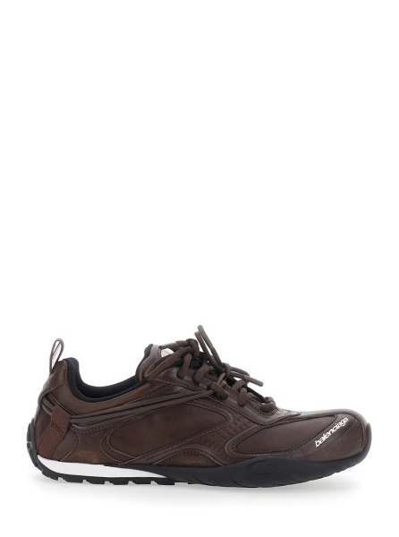 Sneakers 'Radar' Brown Low Top Sneakers with Logo Patch on the Tongue in Leather for Women