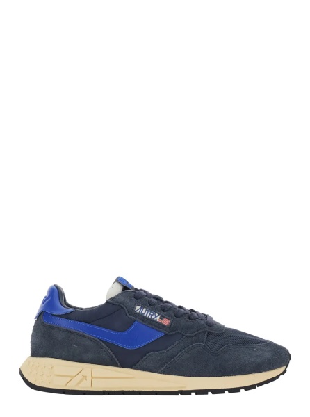Sneakers 'Reelwind' Blue sneakers with logo patch on the tongue in leather for men