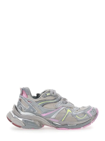 Sneakers 'Runner 2' Beige Sneaker with Embossed Logo in Mesh and Nylon Woman