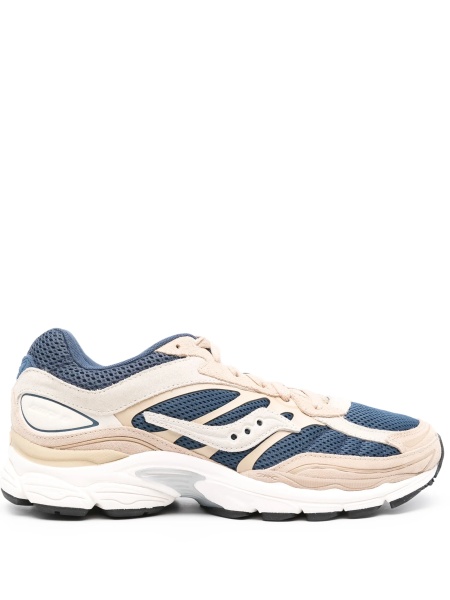 Sneakers Saucony neutri din piele intoarsa si material textil