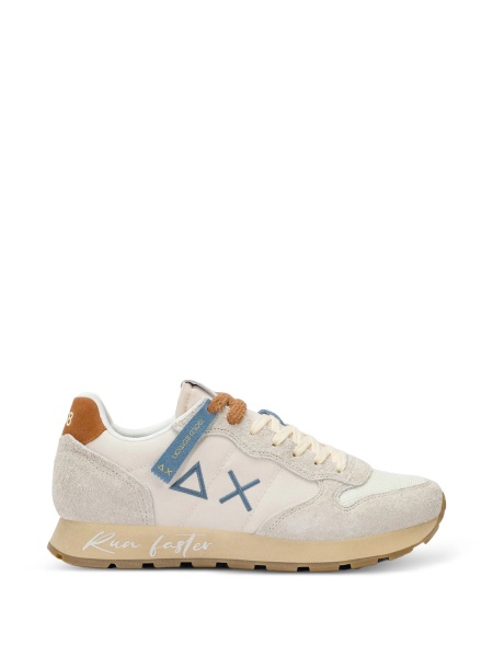 Sneakers Sun68 neutri din piele intoarsa