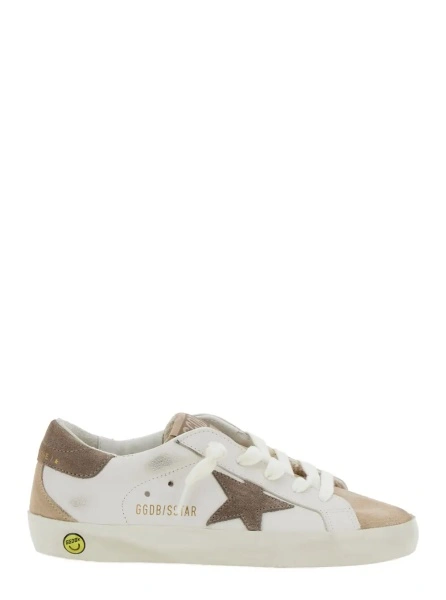 Sneakers 'Superstar' White Sneakers with Star Patch on the Side in Leather for Girl
