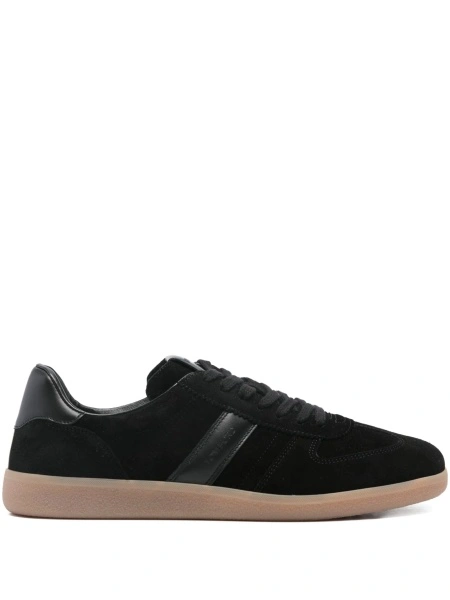 Sneakers Tom Ford negri din piele intoarsa si piele