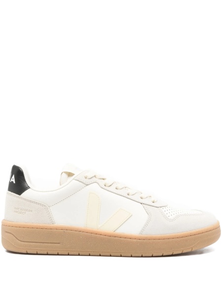 Sneakers VEJA albi din piele si piele intoarsa