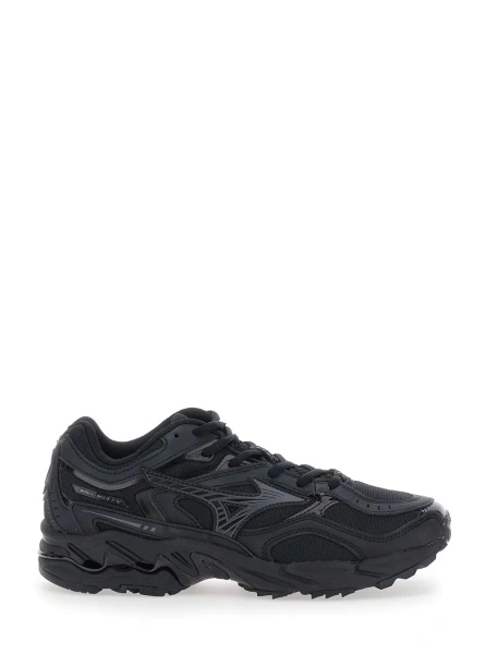 Sneakers 'WAVE Mustang' black Sneaker with side logo and suede inserts in Tech Fabric unisex