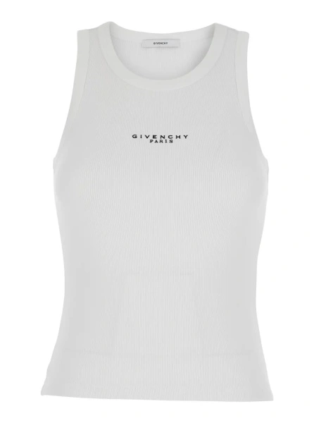 Top Givenchy alb din bumbac