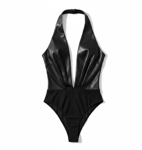 Topuri Faux leather bodysuit