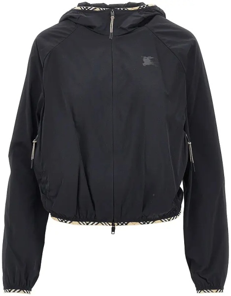 Trenciuri Stretch nylon hooded jacket