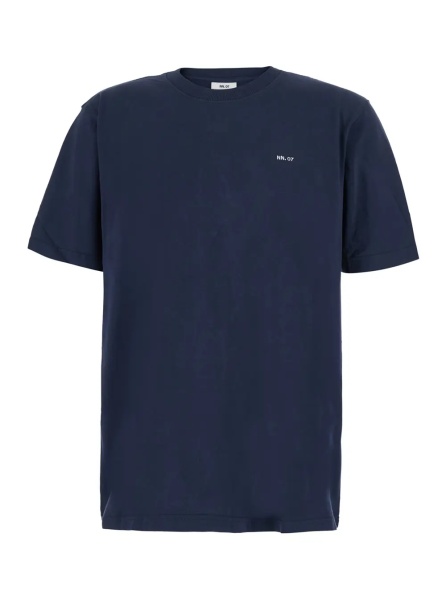 Tricou Blue T-Shirt with Round Neck and Short Sleeves for Men