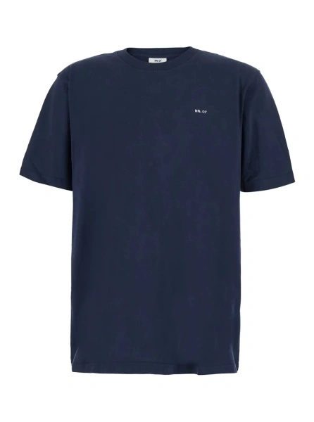 Tricou Blue T-Shirt with Round Neck and Short Sleeves for Men