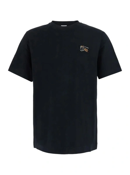 Tricou Burberry negru din bumbac